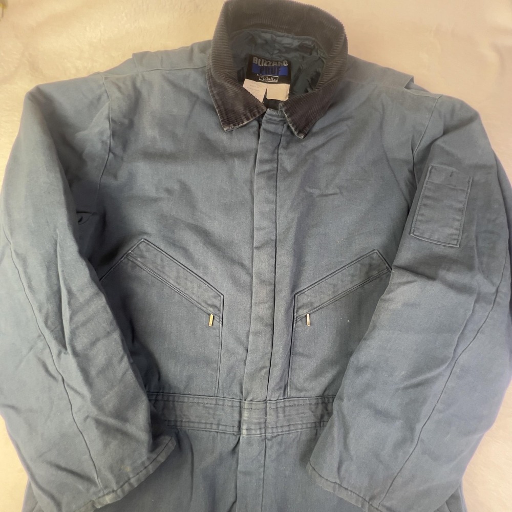 Vintage Walls Blizzard Pruf Coveralls Mens X-Long 46-48 Blue‎ Insulated Work